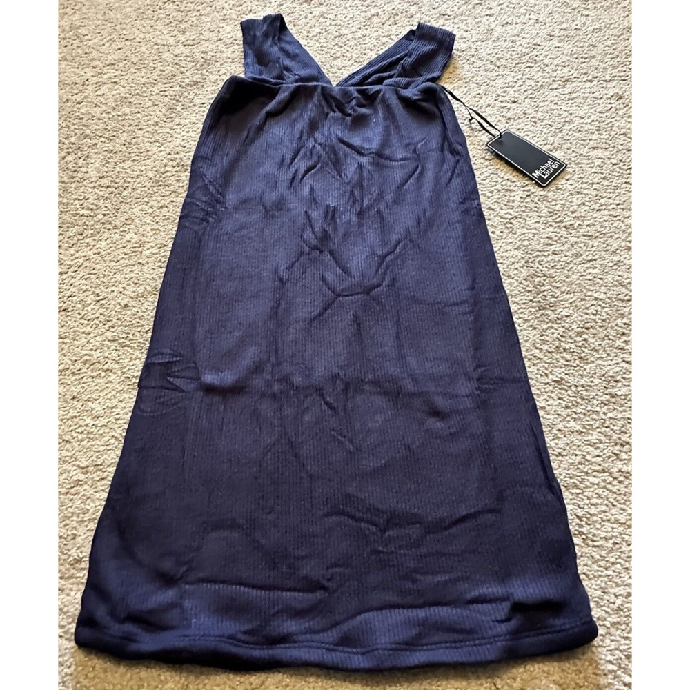 Michael Lauren Revolve Women Small‎ Marco Dress Mini Ribbed Navy Blue New